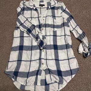 Tinsel Navy and White Checkered Shirt